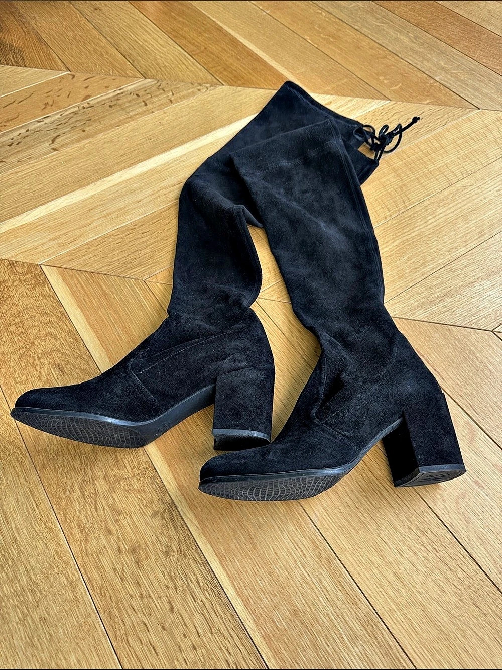 Stuart Weitzman Reserve Over-the-Knee Boot Black Heeled Boots
